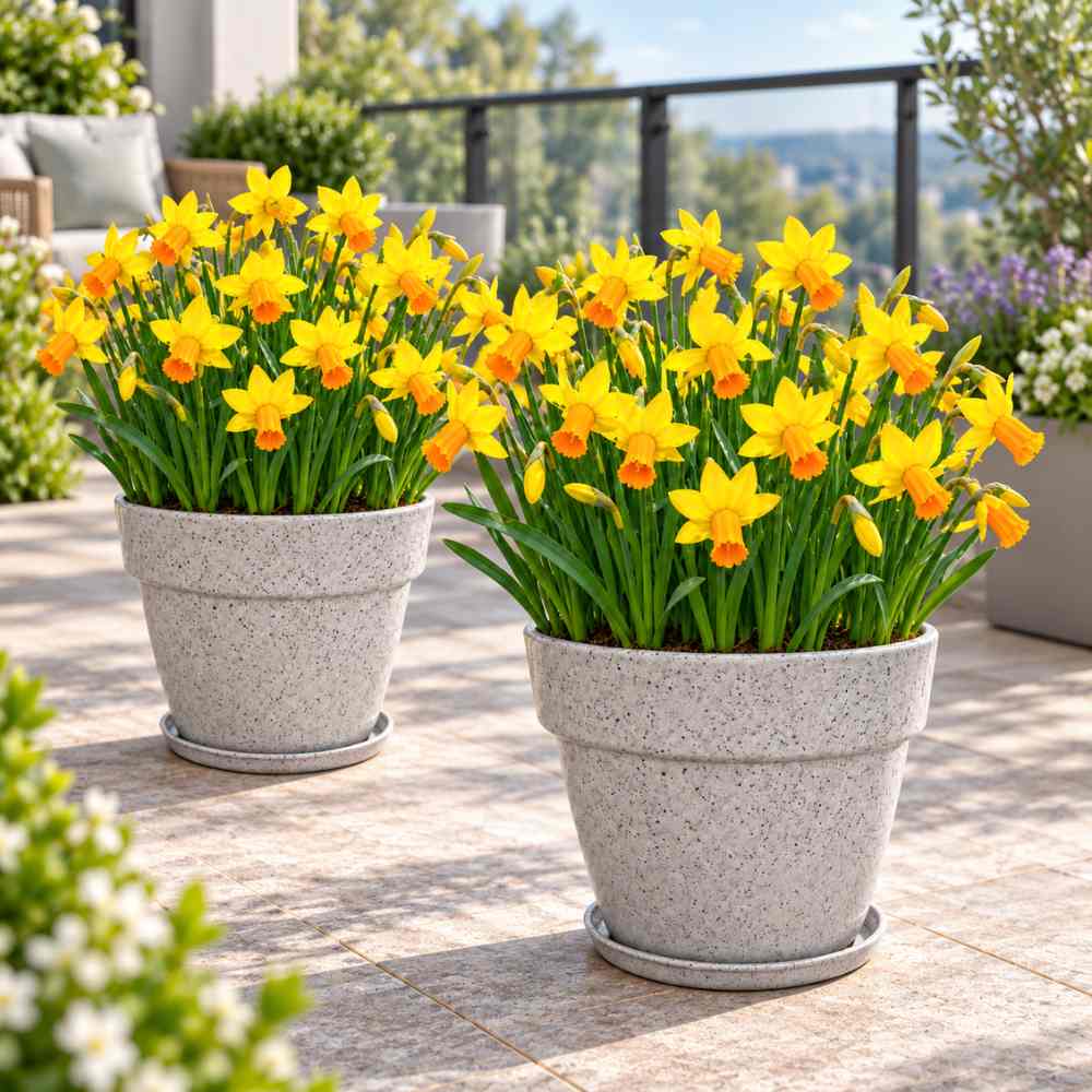 Narcissus/ Daffodil Jetfire (Yellow and Orange) Flower Bulbs (04 Bulbs)