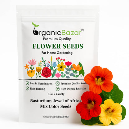 Nasturtium Jewel of Africa Mix Color Seeds (20 Seeds)