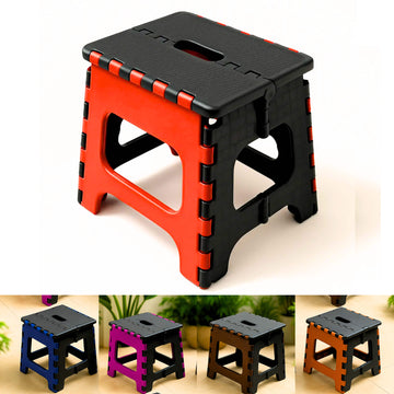 Non-Slip Folding Stool (Multi-color) | Compact & Portable | Multipurpose for Kitchen, Bathroom, Garden, and Outdoor Use (Random Color, Pack of 1)