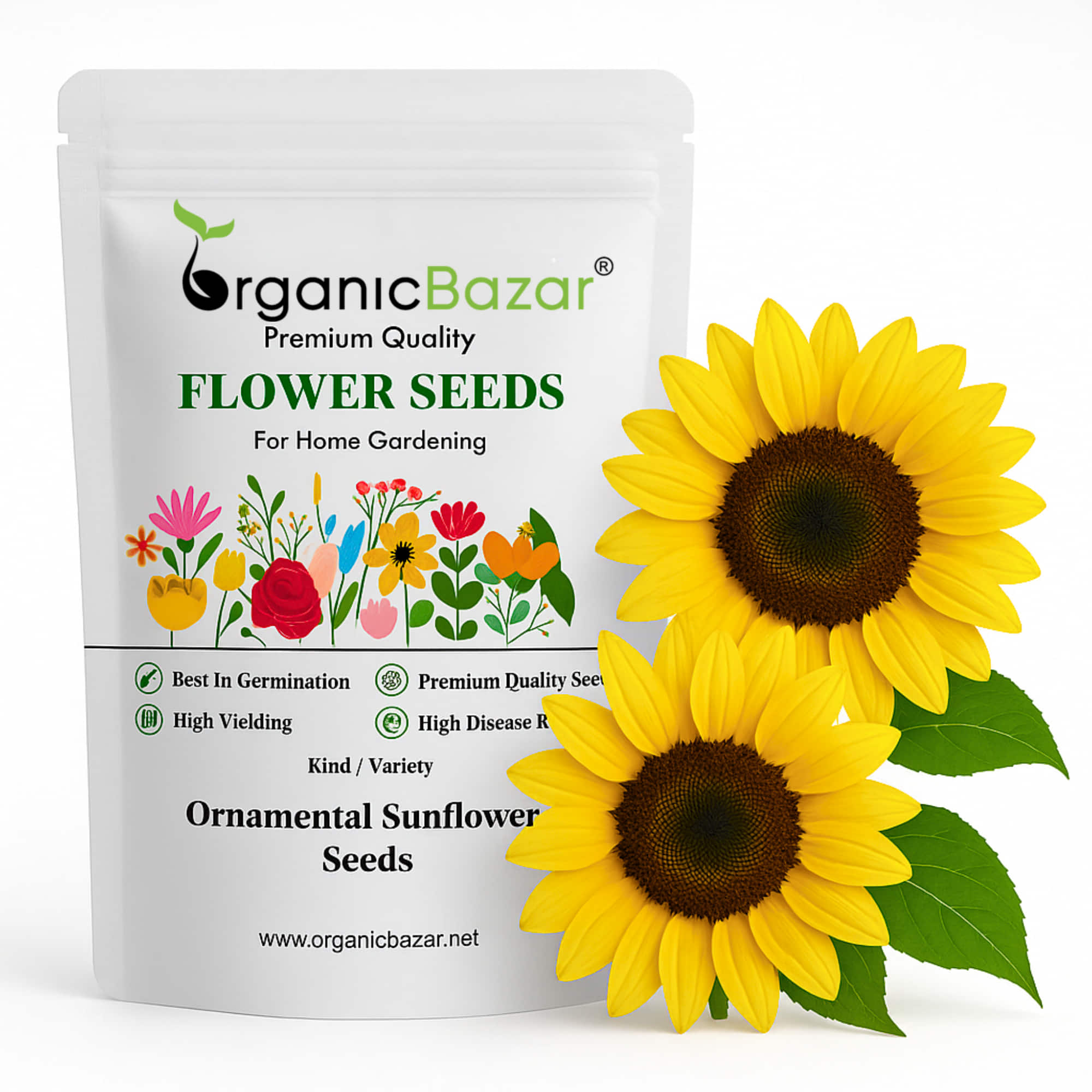 Ornamental Sunflower F1 Hybrid Seeds For Home Gardening - 10 Seeds (Surajmukhi/ सूरजमुखी के बीज)