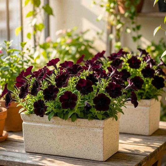 Petunia Debonair Black Cherry Flower Seeds (30 Seeds) High Germination/ Easy To grow/ Perfect for pots, balconies, or Terrace gardens