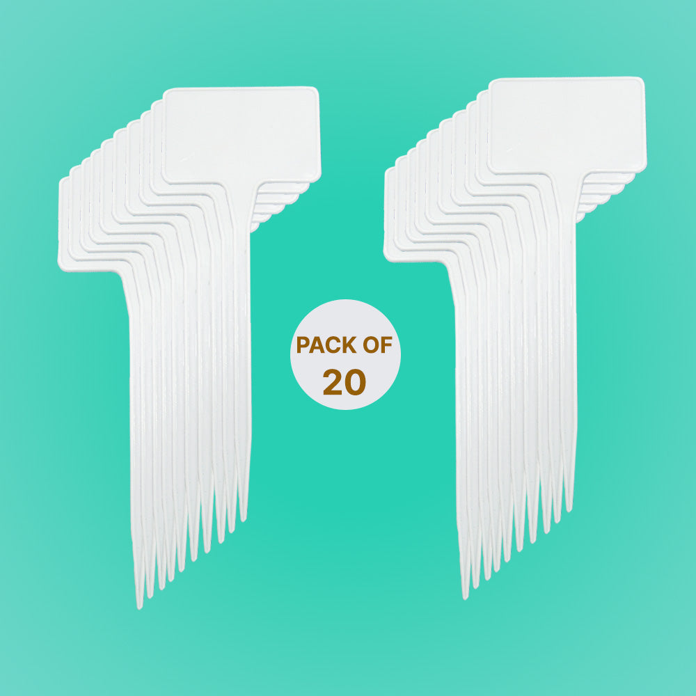 Plastic T Type Plant Tags Markers Nursery Plant Garden Label White