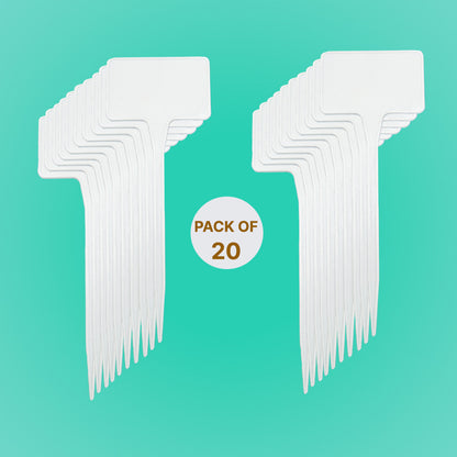 Plastic T Type Plant Tags Markers Nursery Plant Garden Label White