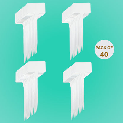 Plastic T Type Plant Tags Markers Nursery Plant Garden Label White