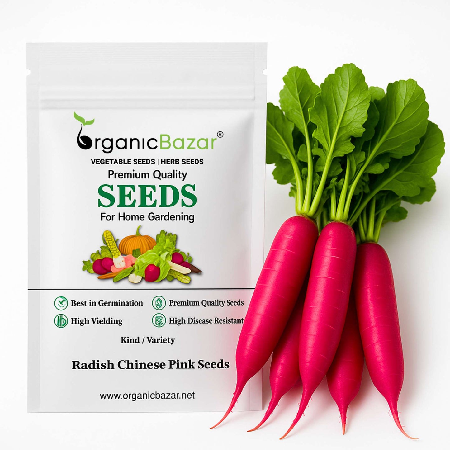 Radish Chinese Pink Seeds (250 Seeds)