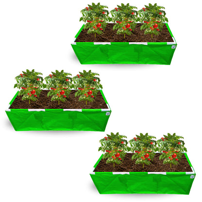 HDPE 60x24x18 Rectangle Grow Bag With Supporting Pvc Pipes Extra Thick Premium Quality Grow Bags