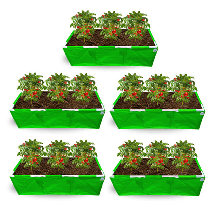 HDPE 60x24x18 Rectangle Grow Bag With Supporting Pvc Pipes Extra Thick Premium Quality Grow Bags