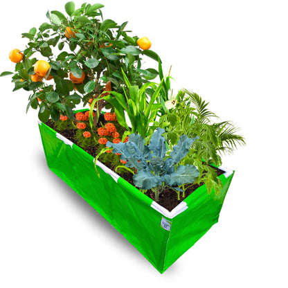 HDPE 60x24x18 Rectangle Grow Bag With Supporting Pvc Pipes Extra Thick Premium Quality Grow Bags