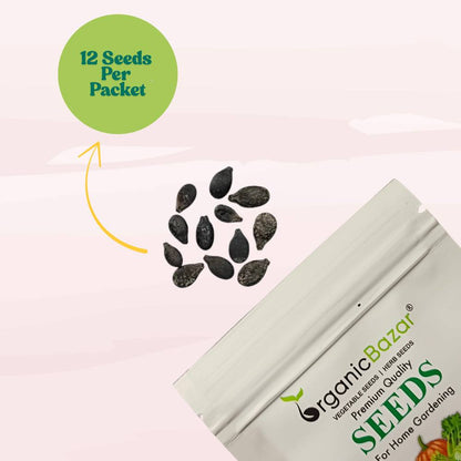 Ridge Gourd Light Green F1 Hybrid Seeds - 12 Seeds (Luffa/Turai/तुरई के बीज) Easy To grow, High Germination, High Yield Seeds for Home Gardening