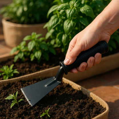 Rubber Grip Khurpa 3, Black (Blade Width 7.62 cm)