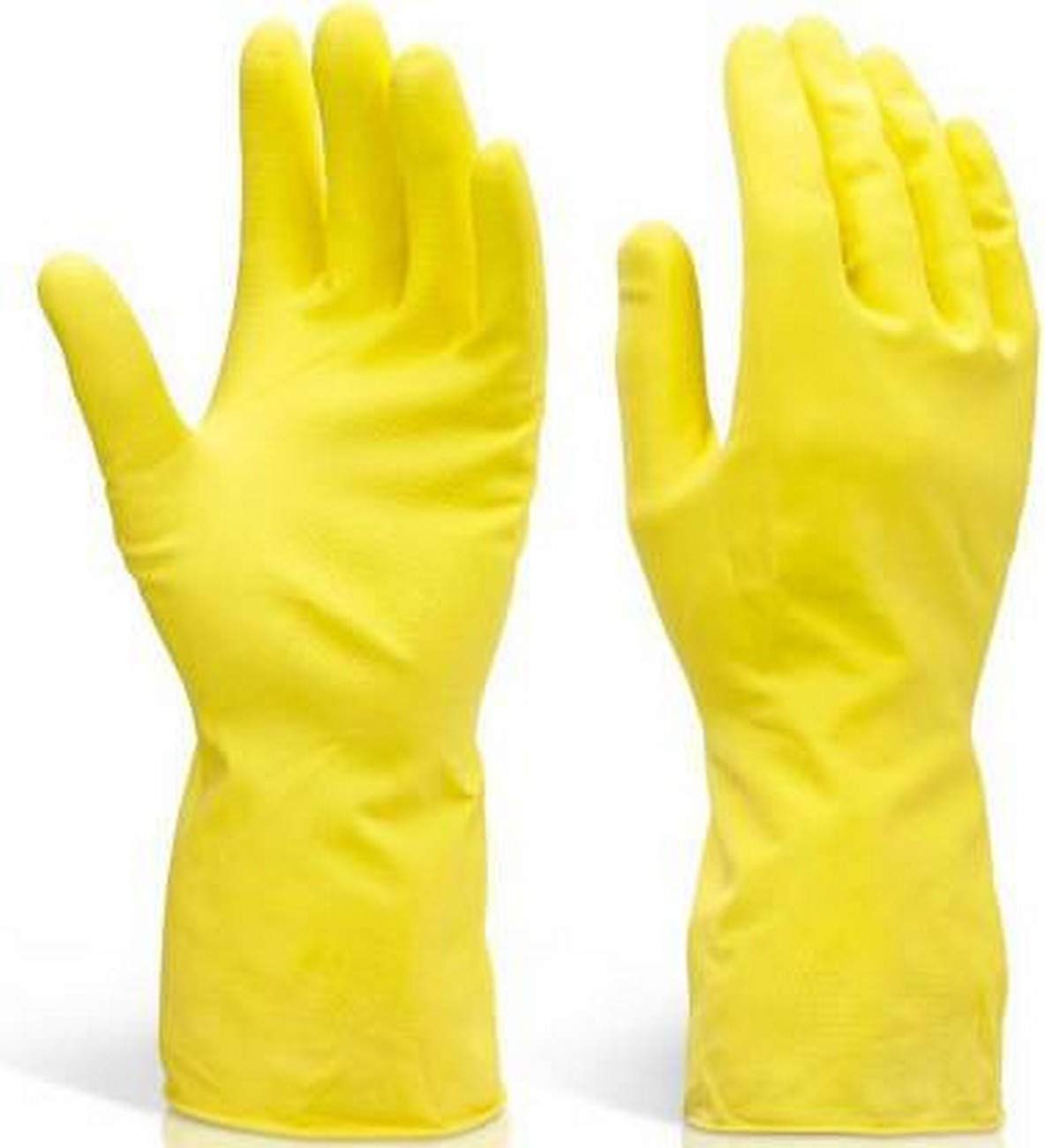 Rubber Hand Gloves Non-Slip Yellow