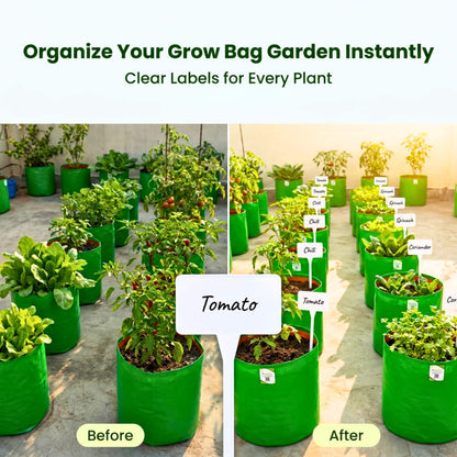 Plastic T Type Big Plant Tag Marker label White for Home Gardening