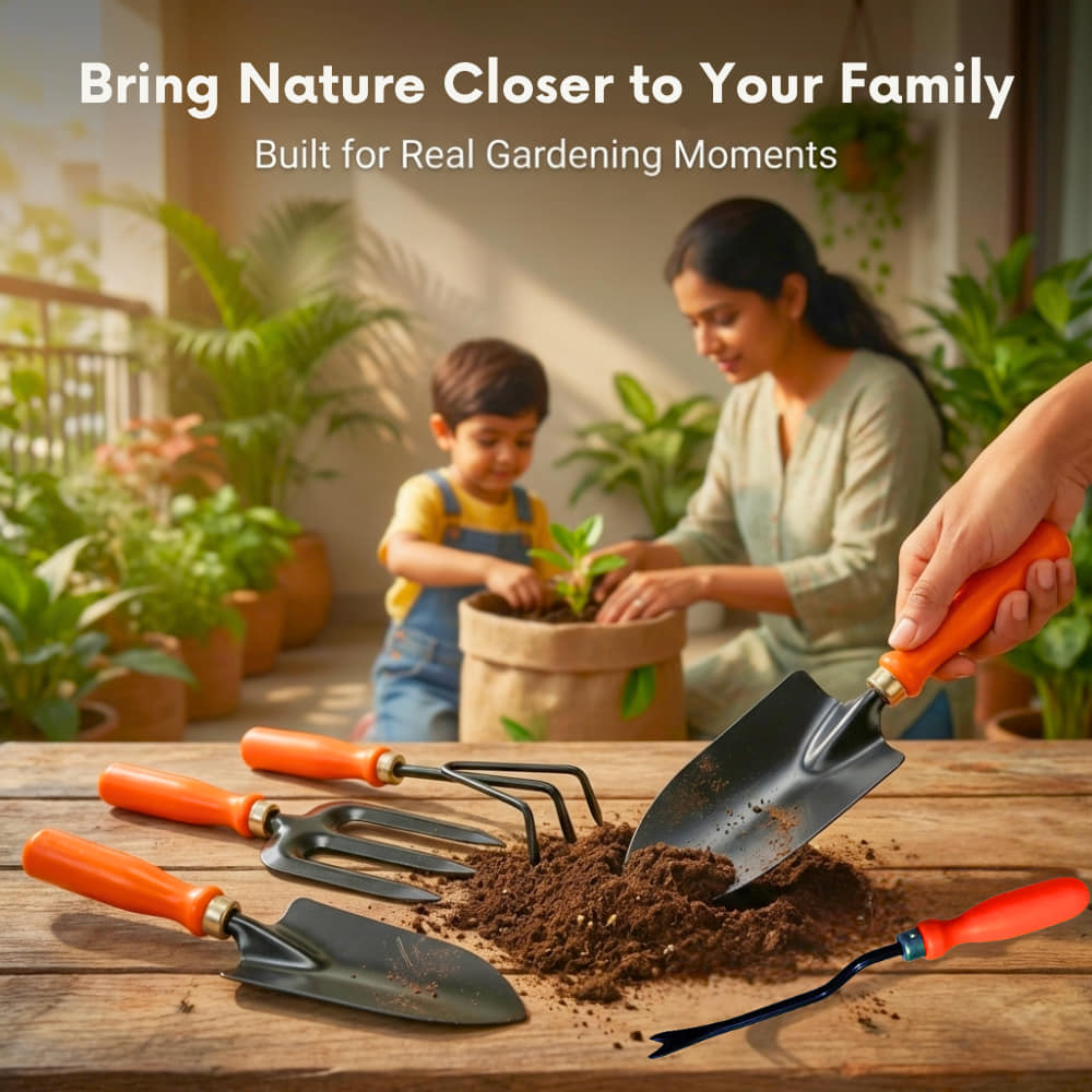 Gardening Tools Kit (5 Gardening Tool Sets) For Home Gardening