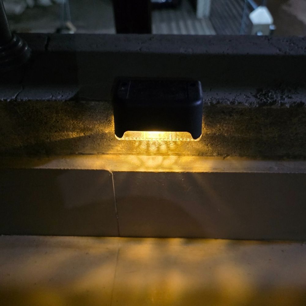 4-Piece Solar Decorative Waterproof Garden, Stair & Railing Lights – Outdoor LED Lights for Home Décor