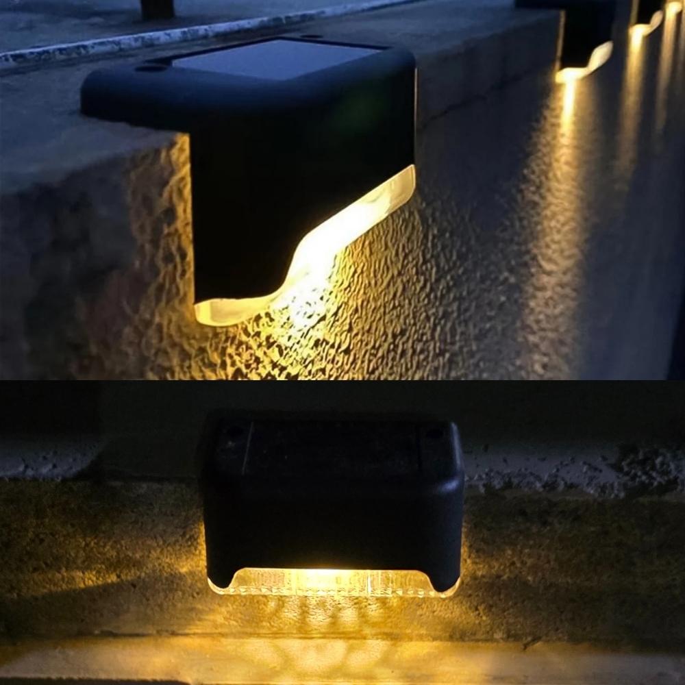 4-Piece Solar Decorative Waterproof Garden, Stair & Railing Lights – Outdoor LED Lights for Home Décor