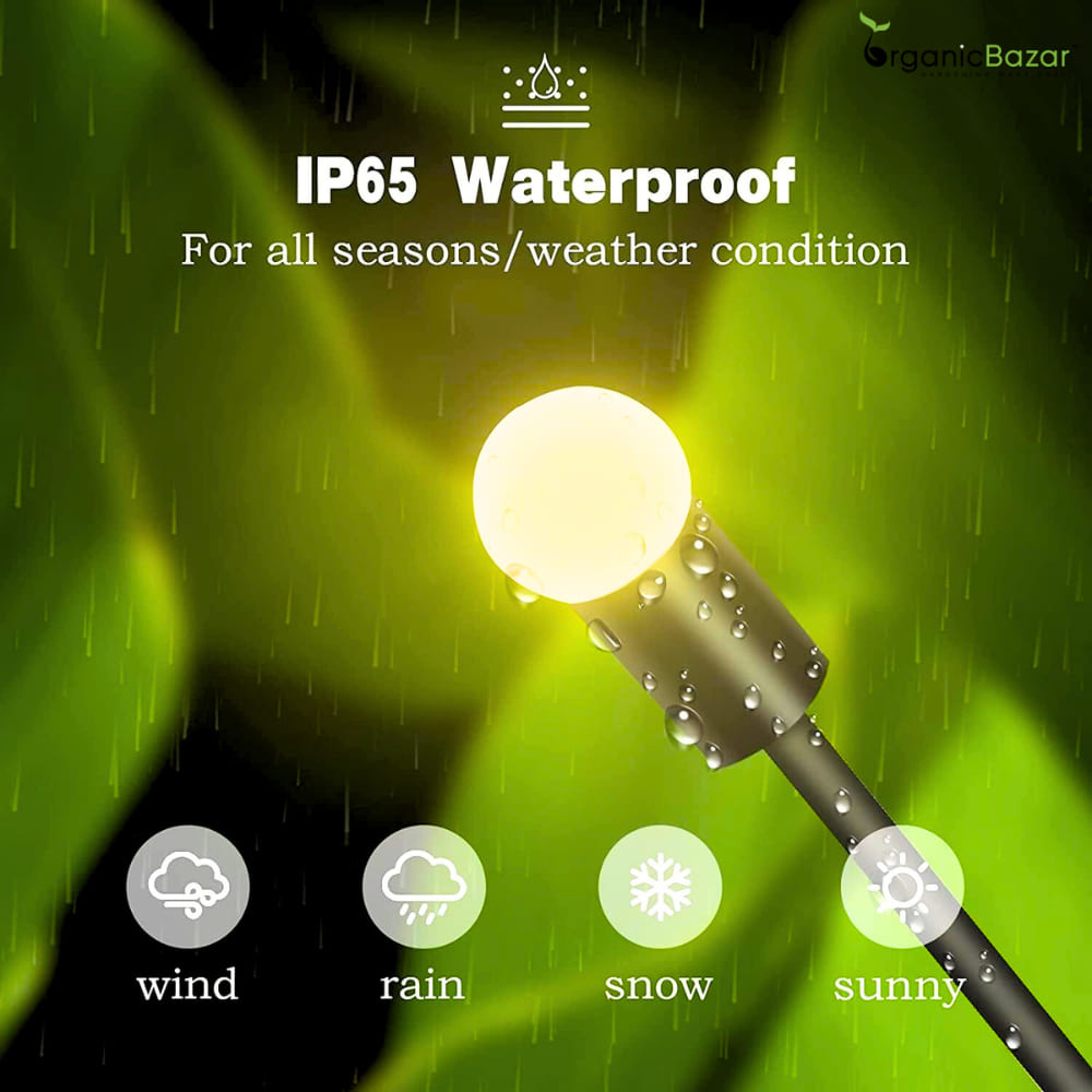 Outdoor Solar Garden Light, 6 LED Firefly Lamp (Pack of 2)