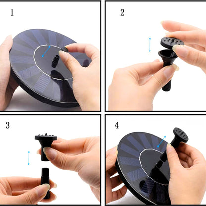 Solar Fountain Pump, Floating Water Fountain for Bird Bath, Garden, Pond, Pool, Outdoor