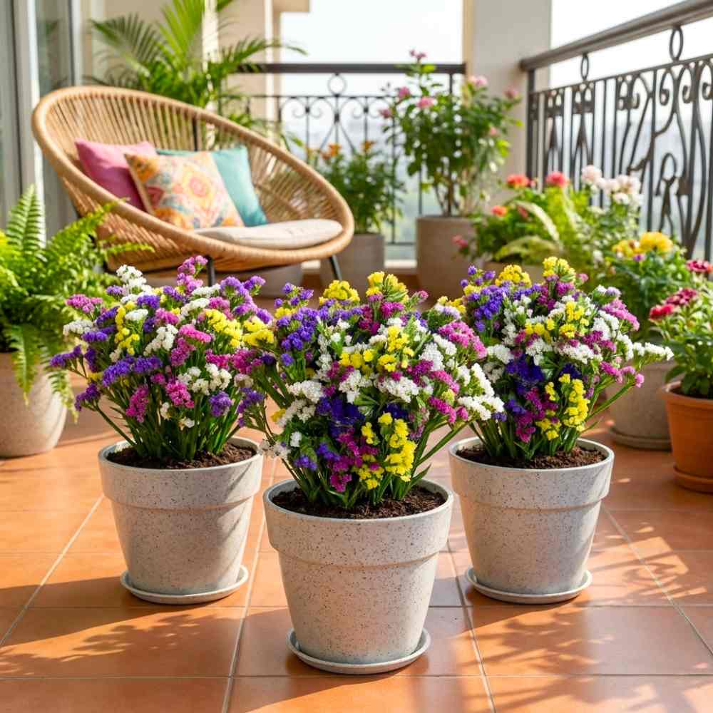 Statice Pacific Mix Seeds (50 Seeds) High Germination/ Easy To grow/ Perfect for pots, balconies, or Terrace gardens