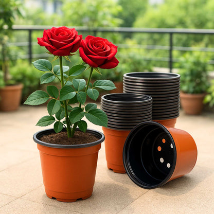 Thermoform Pot-8 Terracotta Color (Set of 10) (20 cm)