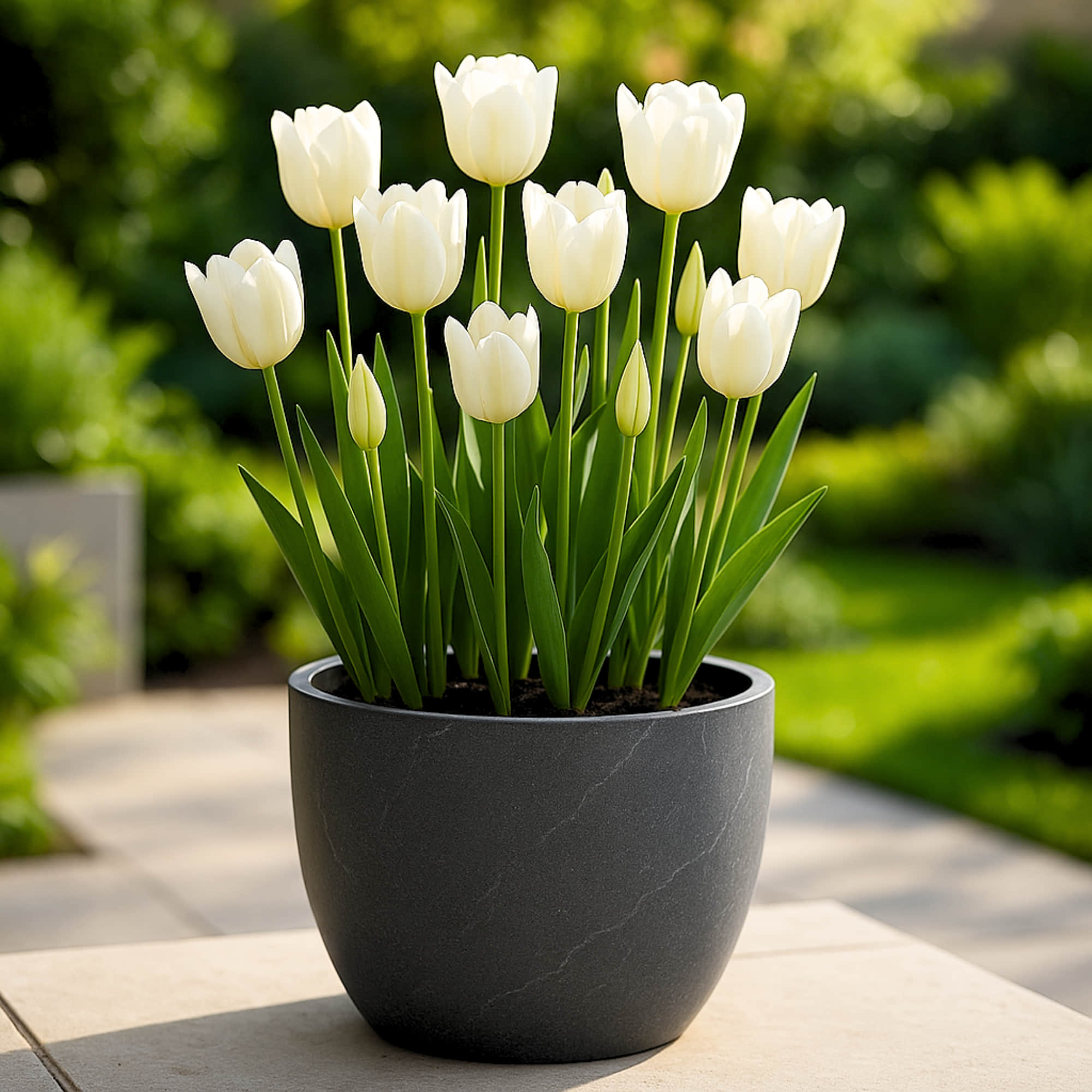 Tulip White Flower Bulbs (05N)