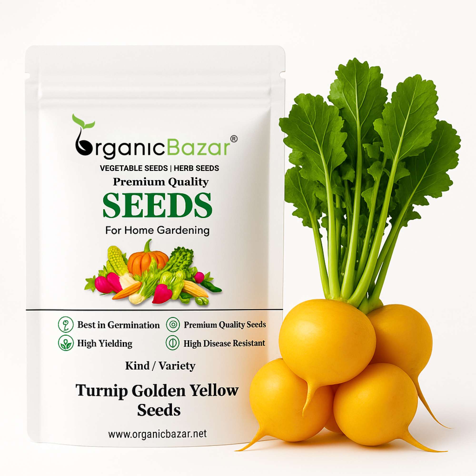 Turnip Golden Yellow Seeds (200 Seeds)