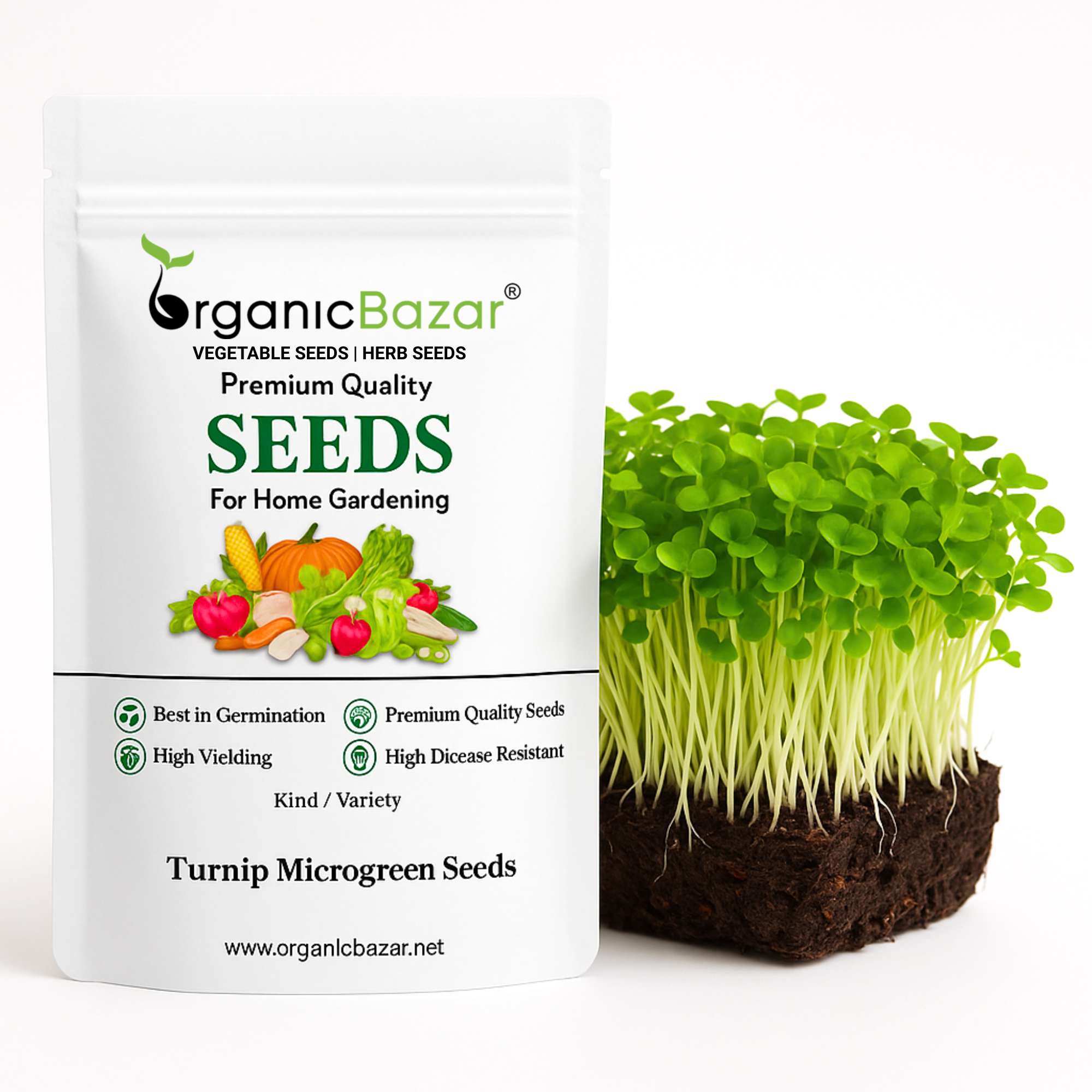 Turnip Microgreen Seeds (25g)