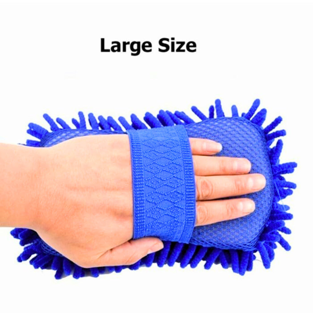 Microfiber Duster (Big) – Dual-Purpose Hand Mitt for Dry & Damp Cleaning | Ergonomic Grip, Ultra-Absorbent Chenille | Ideal for High Ceilings, Car Detailing, Windows & More