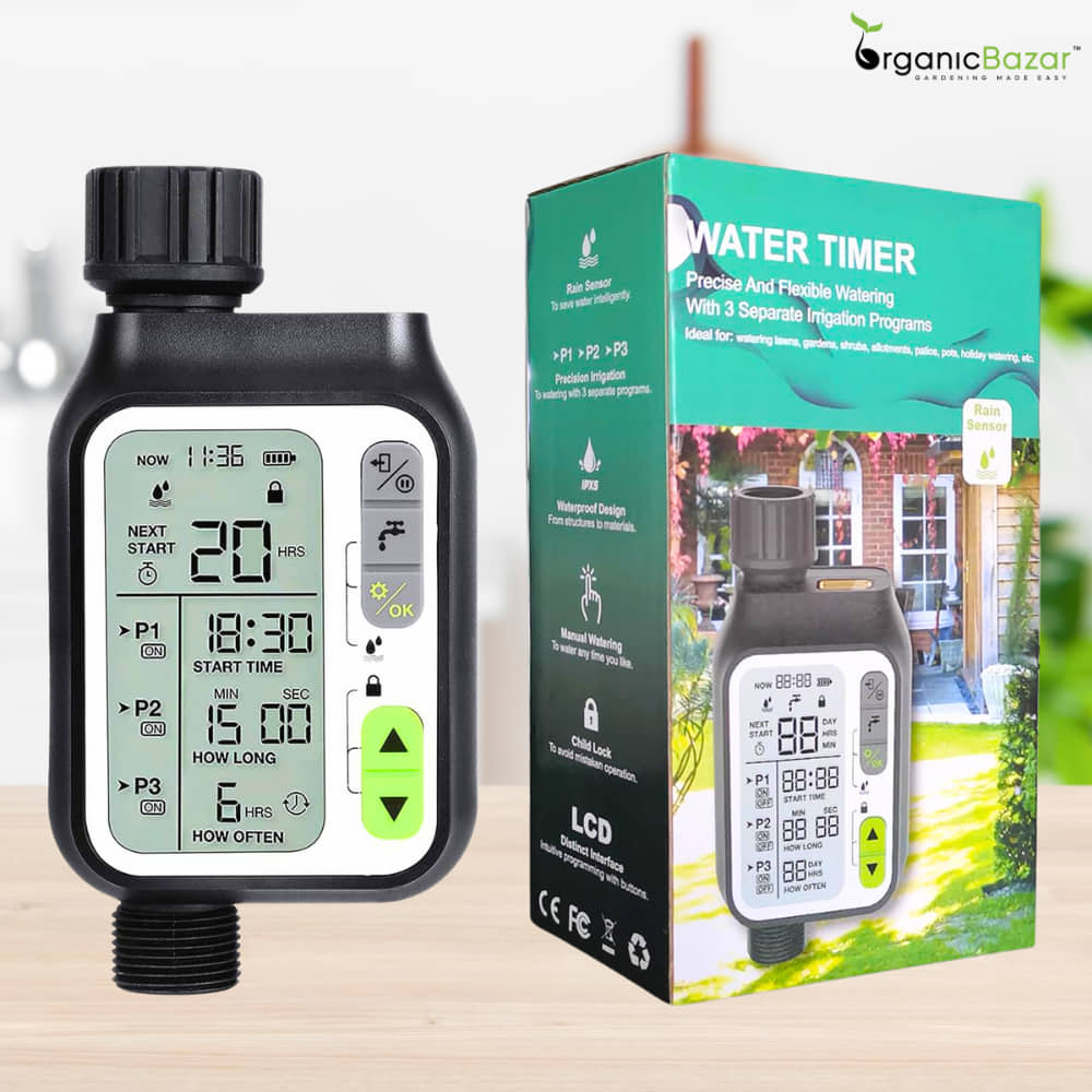 Automatic Water Timer For Drip Irrigation With Smart Rain Sensor