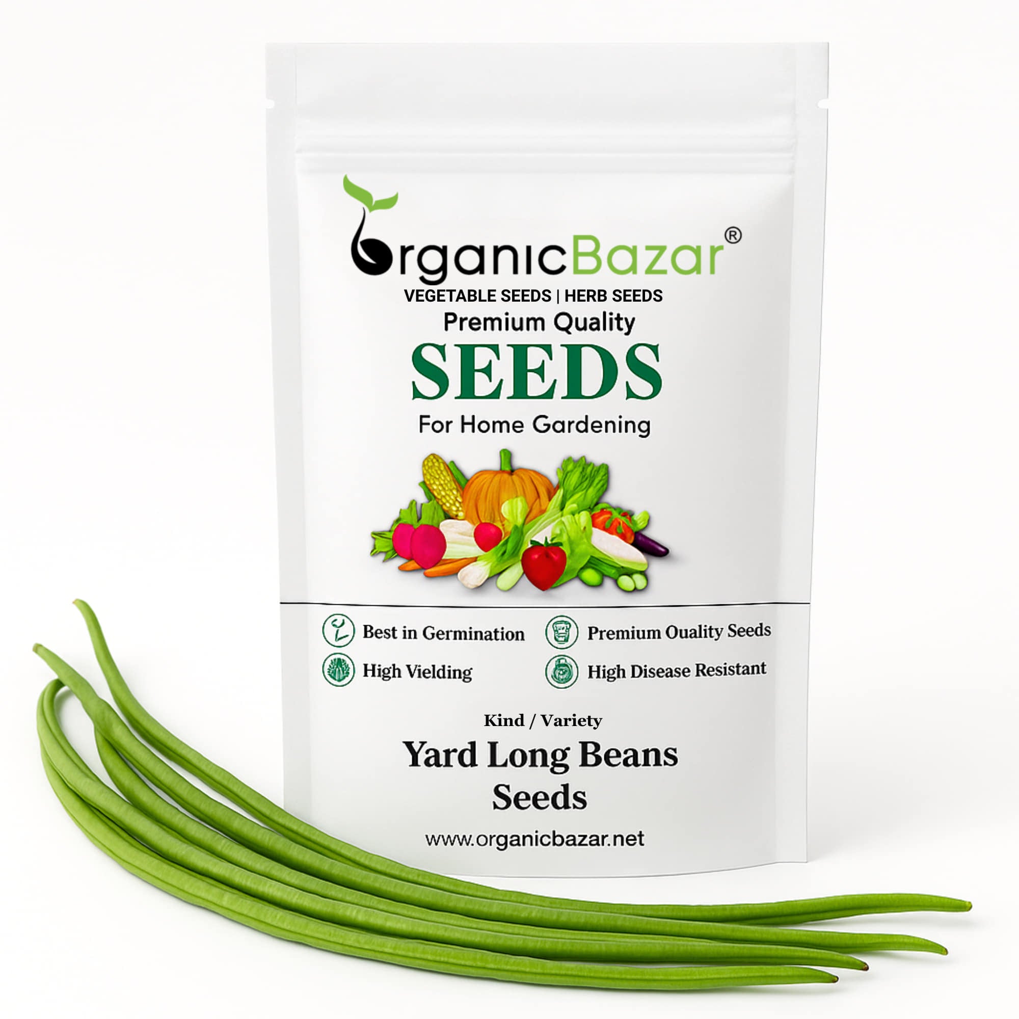 Yard Long Beans Seeds - 20 Seeds (यार्ड लॉन्ग बीन्स के बीज)
