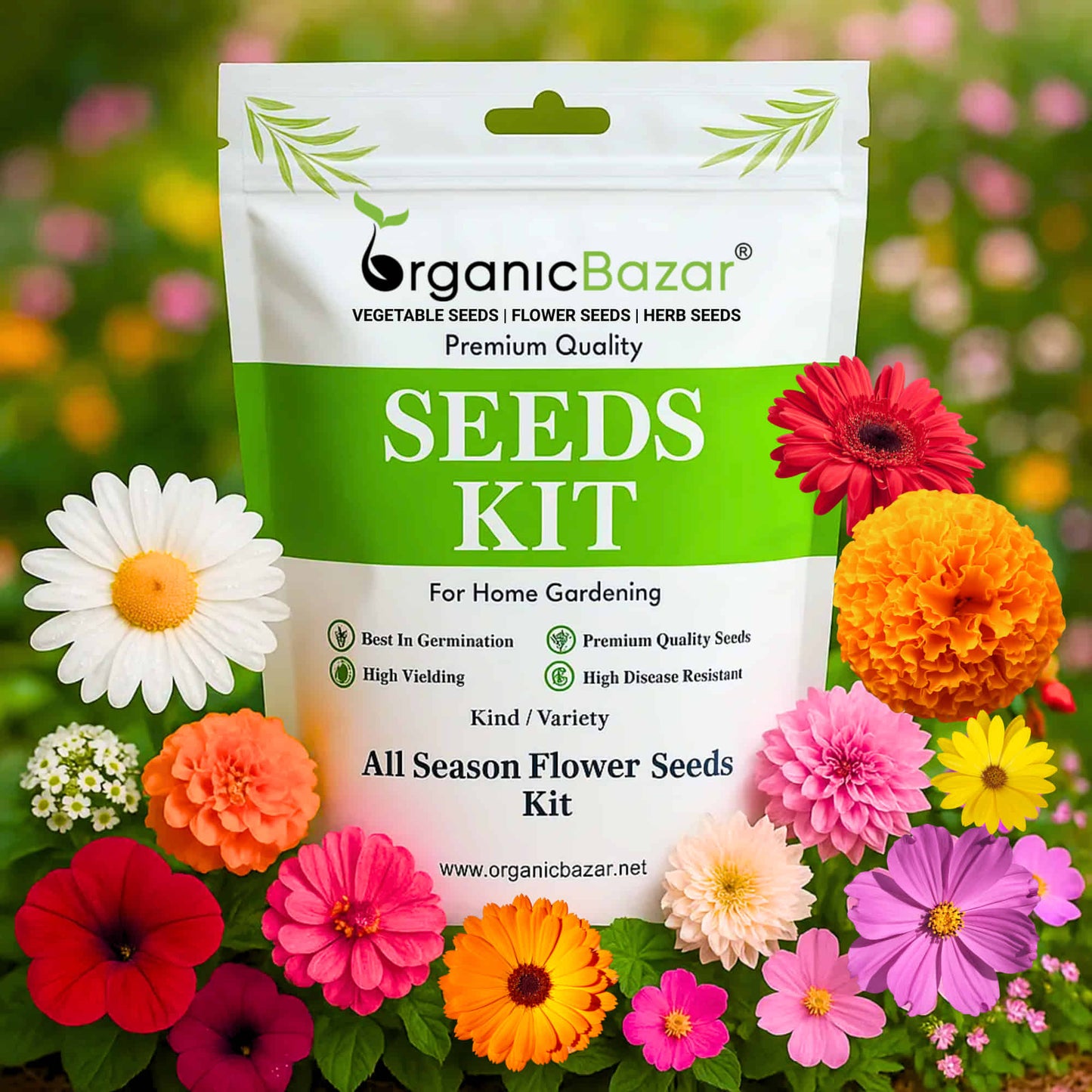 All Season Flower Seeds Kit For Home Gardening