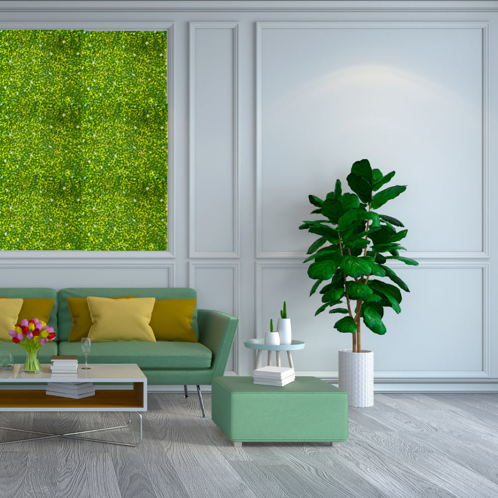 Artificial Green Wall Panel – UV Resistant, Lush Green Vertical Garden for Home, Balcony & Office Decor| OrganicBazar