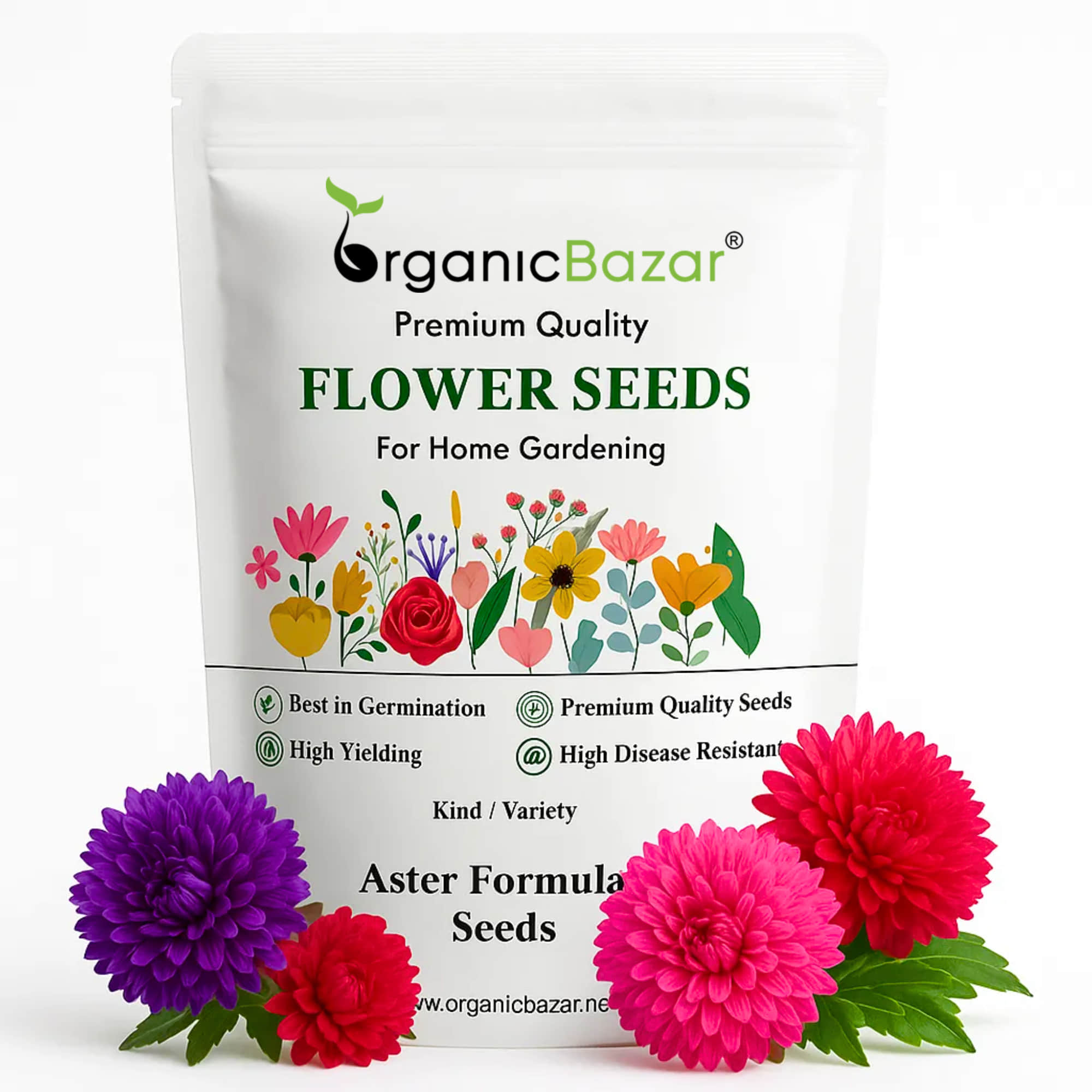 Aster Formula Mix Seeds (100 Seeds) High Germination/Easy To grow/ Perfect for pots, balconies, or Terrace gardens