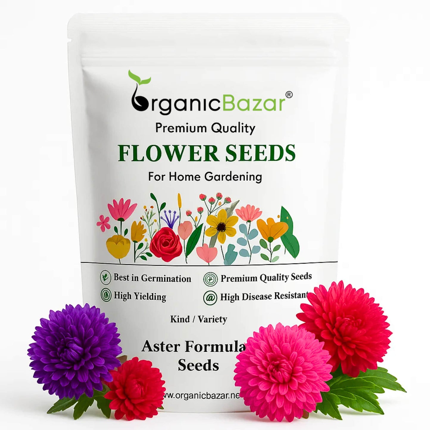 Aster Formula Mix Seeds (100 Seeds) High Germination/Easy To grow/ Perfect for pots, balconies, or Terrace gardens