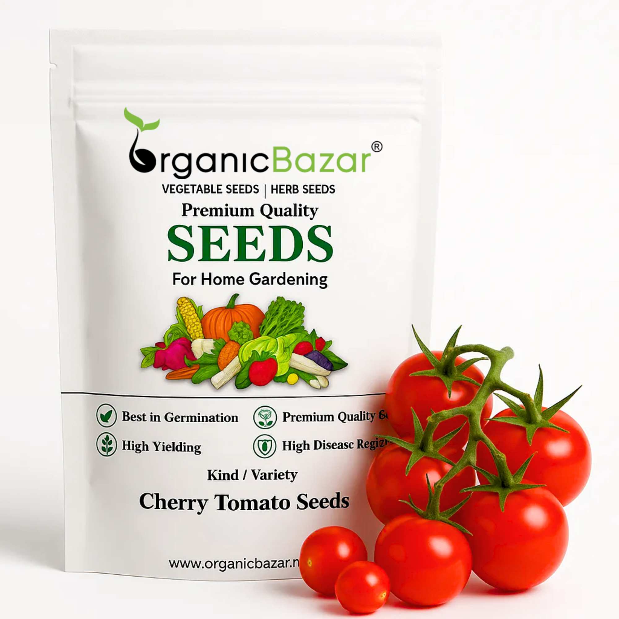 Cherry Tomato Seeds - 50 Seeds (Cherry Tamatar/चेरी टमाटर के बीज) High Germination, Juicy & Flavorful