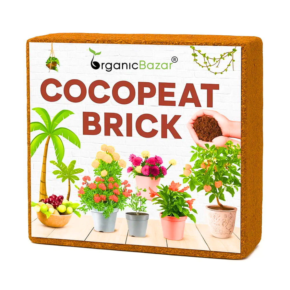 Cocopeat Brick 5 Kg Block – 100% Organic Growing Medium for Gardening