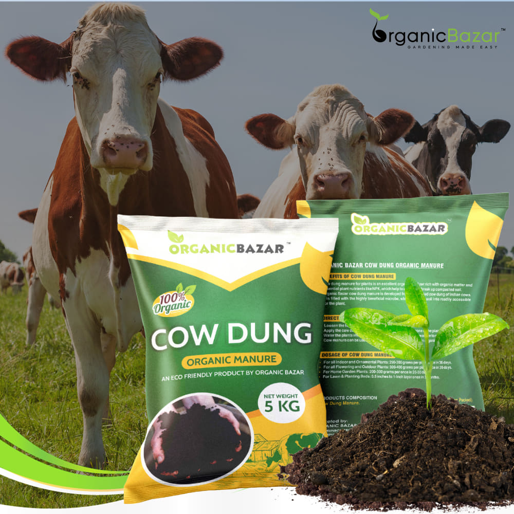 Cow Dung Manure Fertilizers for Plants (5kg)