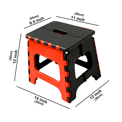 Non-Slip Folding Stool (Multi-color) | Compact & Portable | Multipurpose for Kitchen, Bathroom, Garden, and Outdoor Use (Random Color, Pack of 1)