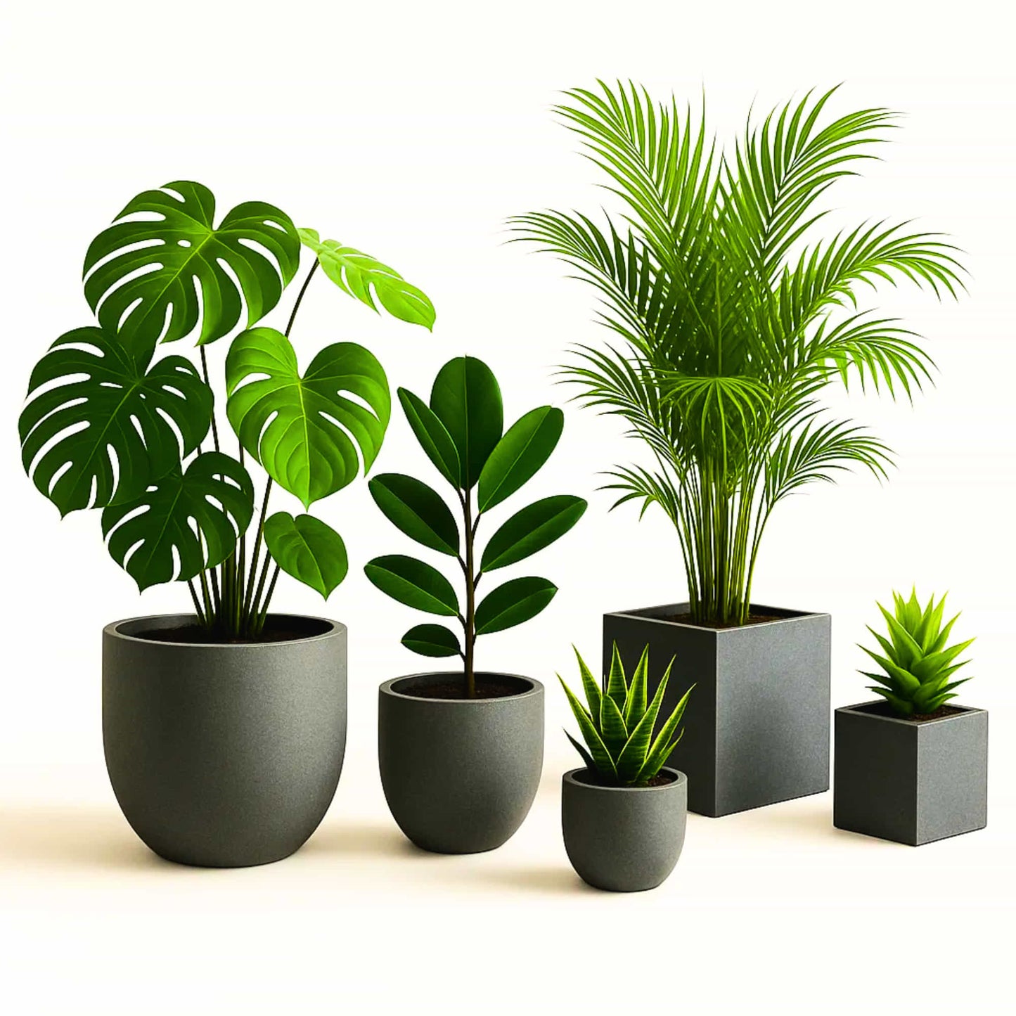 Roto Plastic Pot Decorative Grey Container with 10+ Years Durability | Lightweight, Unbreakable & Weatherproof Plant Pots | Premium Planter Indoor-Outdoor Garden, Balcony, & Living Room (Grey Marble, Pack of 1)