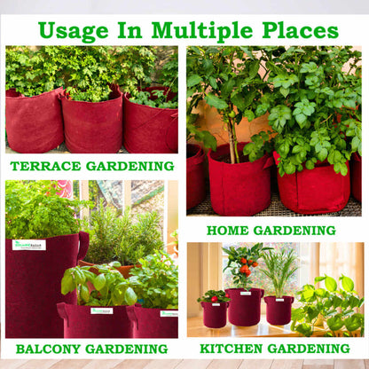 Geo Fabric 18×18 Big Size Grow Bag For Home Gardening Suitable For Fruit Plants