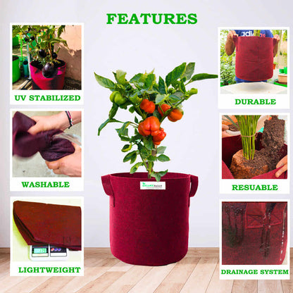 Geo Fabric 18×18 Big Size Grow Bag For Home Gardening Suitable For Fruit Plants