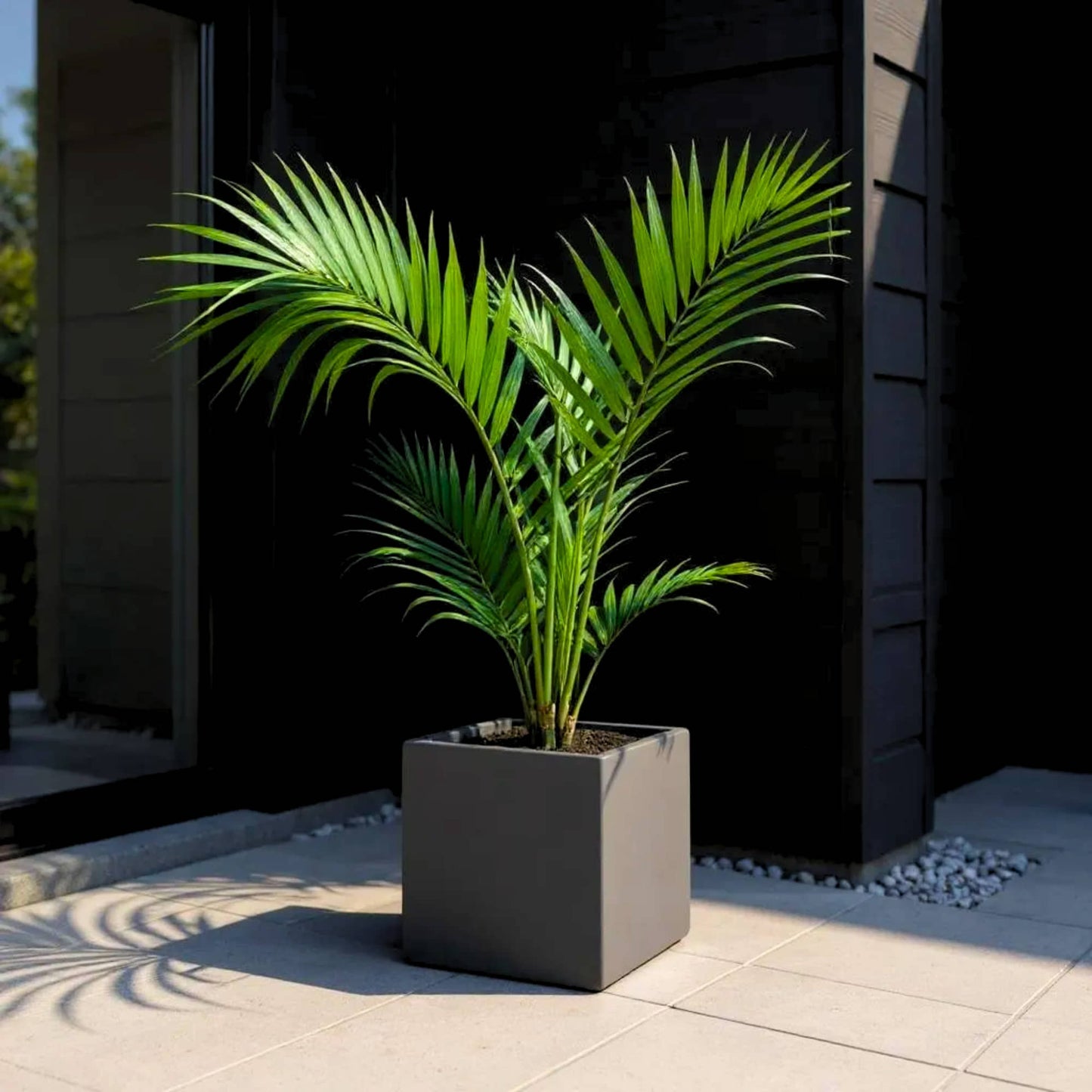 Roto Plastic Pot Decorative Grey Container with 10+ Years Durability | Lightweight, Unbreakable & Weatherproof Plant Pots | Premium Planter Indoor-Outdoor Garden, Balcony, & Living Room (Grey Marble, Pack of 1)