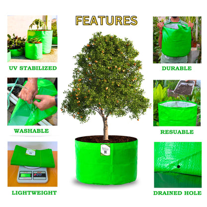 HDPE 24x18 Grow Bags for Terrace Gardening Extra Thick Premium Quality Grow Bags