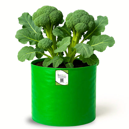 OrganicBazar 12x15 Grow Bag for Vegetable Garden, Premium HDPE 260 GSM, Green Plant Bags