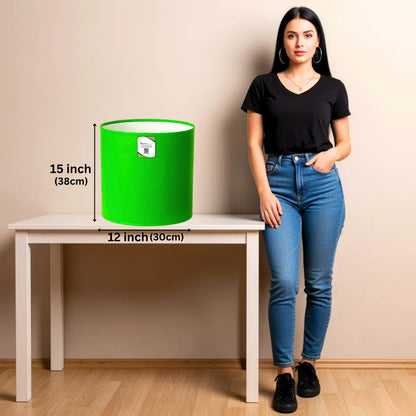 OrganicBazar 12x15 Grow Bag for Vegetable Garden, Premium HDPE 260 GSM, Green Plant Bags