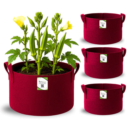 OrganicBazar 15X12 Geo Fabric Grow Bags for Terrace Garden