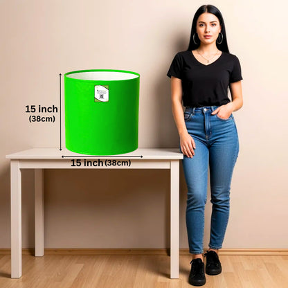 OrganicBazar 15x15 Grow Bag for Vegetable Gardening, Premium HDPE 260 GSM, Green Plant Bags for Terrace Garden