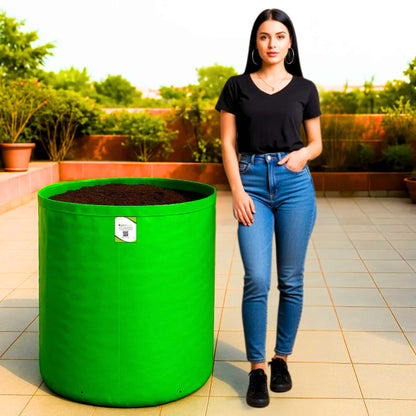 OrganicBazar 24X36 Very Large Grow Bag for Fruit Tree, Premium HDPE 260 GSM Green Big Planter for Terrace Garden