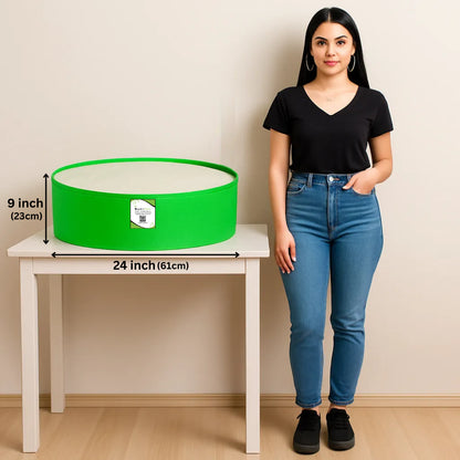 OrganicBazar 24x9 Grow Bag for Leafy Vegetables, Premium HDPE 260 GSM, Green Plant Bags for Terrace Garden