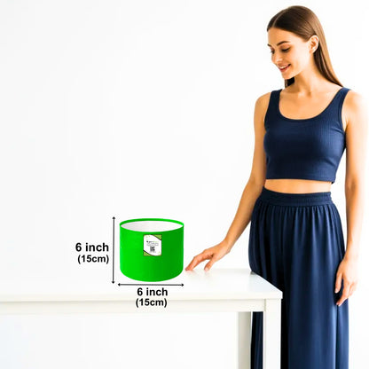 OrganicBazar 6x6 Small Size Grow Bag for Home Gardening, Premium HDPE 260 GSM, Green Plant Bags