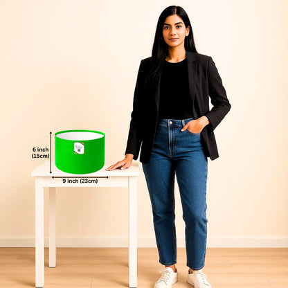 OrganicBazar 9x6 Small Grow Bag for Terrace Garden, Premium HDPE 260 GSM, Green Plant Bags